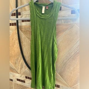 Anthropologie dark green razorback you tank